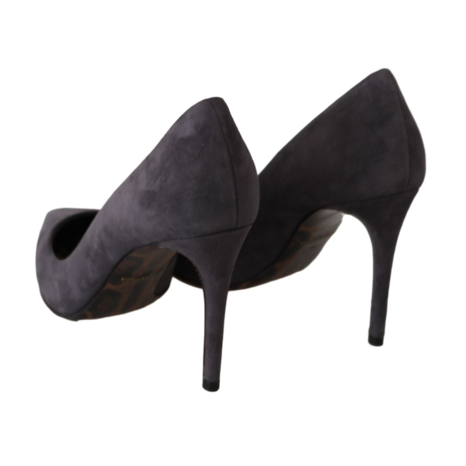 Dolce & Gabbana Gray Suede Leather Stiletto  Shoes Heels