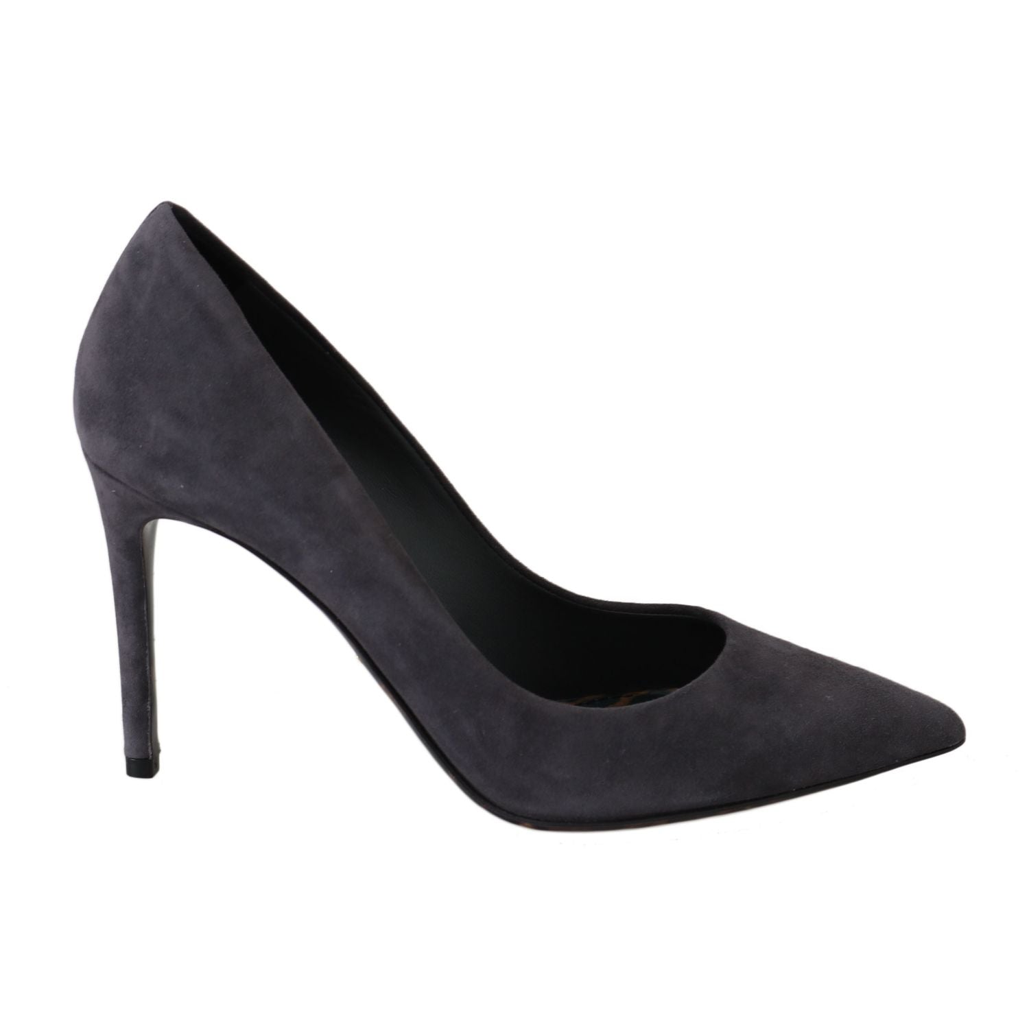 Dolce & Gabbana Gray Suede Leather Stiletto  Shoes Heels