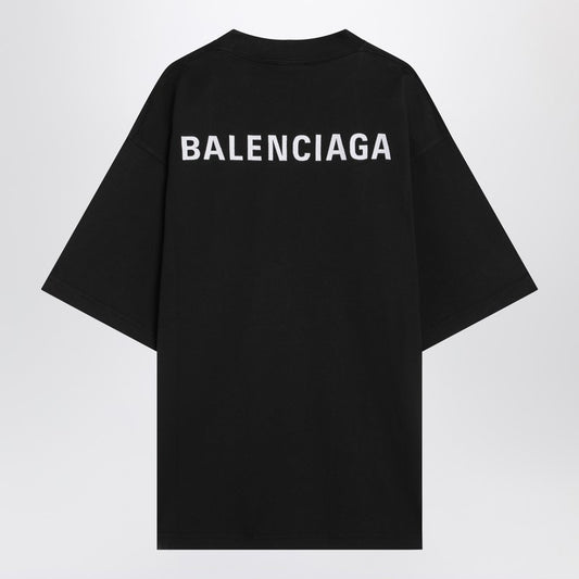 Black New Balenciaga Back Medium Fit T-shirt