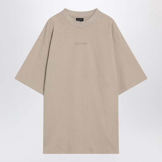 Beige New Balenciaga Back Medium Fit T-shirt