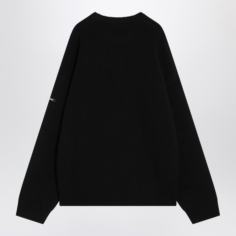 Balenciaga Black wool knit sweater 764454T1675/R_BALEN-1000_323