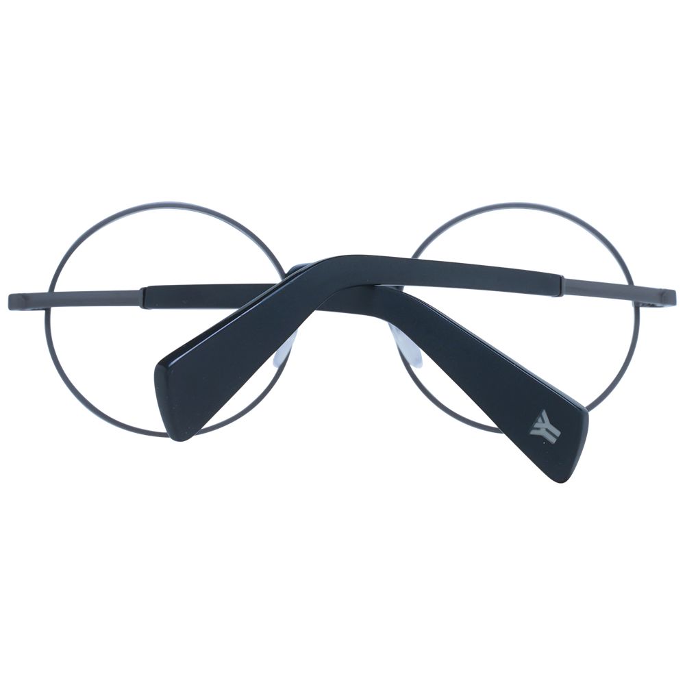 Yohji Yamamoto Gray Unisex Glasses Frame with full-rim panto style and monel material, featuring a 48-21-145 size.
