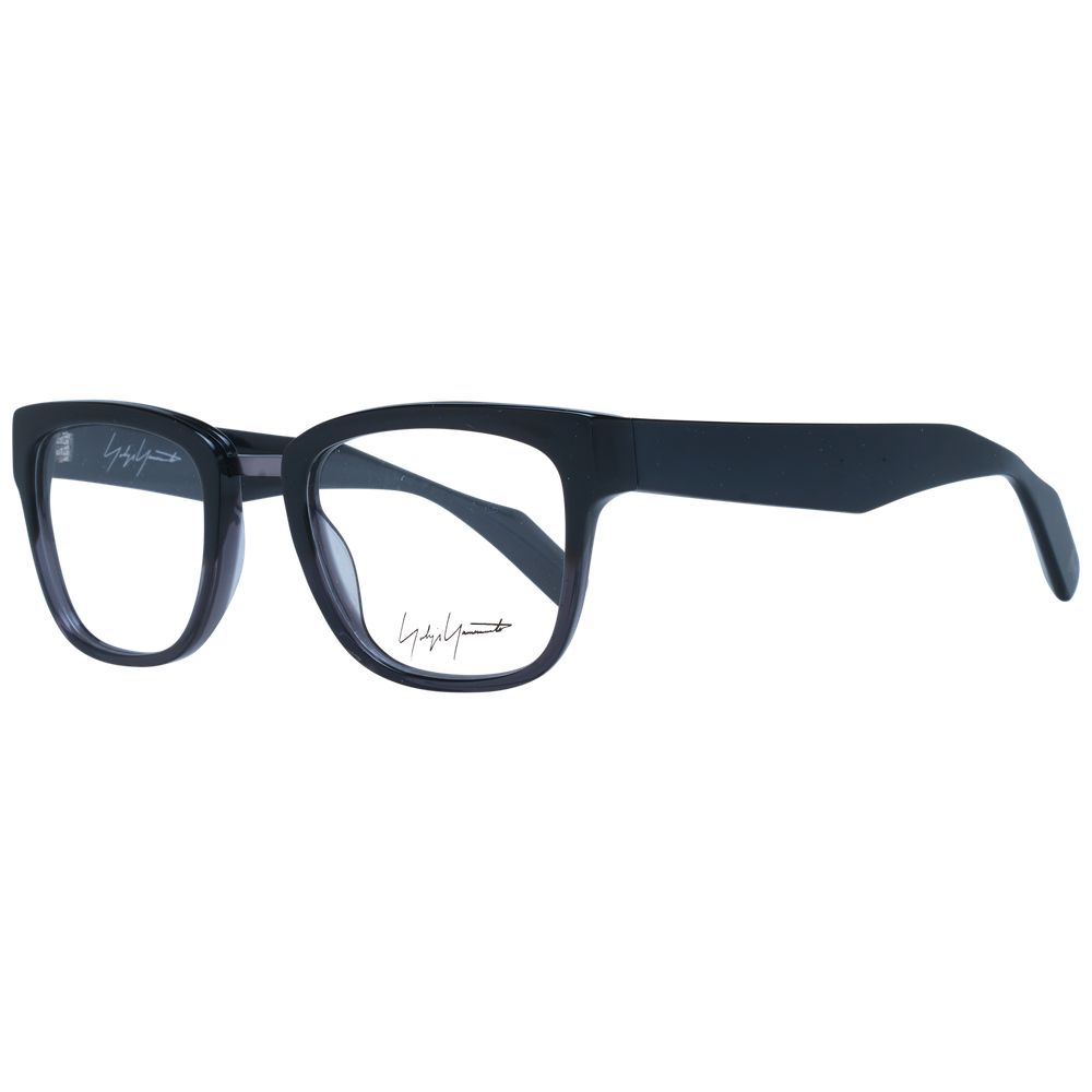 Yohji Yamamoto Gray Unisex Glasses Frame, acetate full-rim, square style, includes branded soft case, size 50-21-145