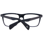 Yohji Yamamoto Black Unisex Glasses Frame with acetate full-rim square design, demo lenses, and no spring hinge, size 55-16-140.