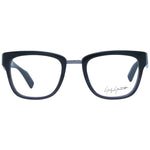 Yohji Yamamoto Gray Unisex Glasses Frame with square full-rim acetate frame and demo lenses, includes branded soft case.