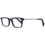 Yohji Yamamoto Black Unisex Glasses Frame, full-rim acetate design, rectangle shape with demo lenses, size 51-19-140.