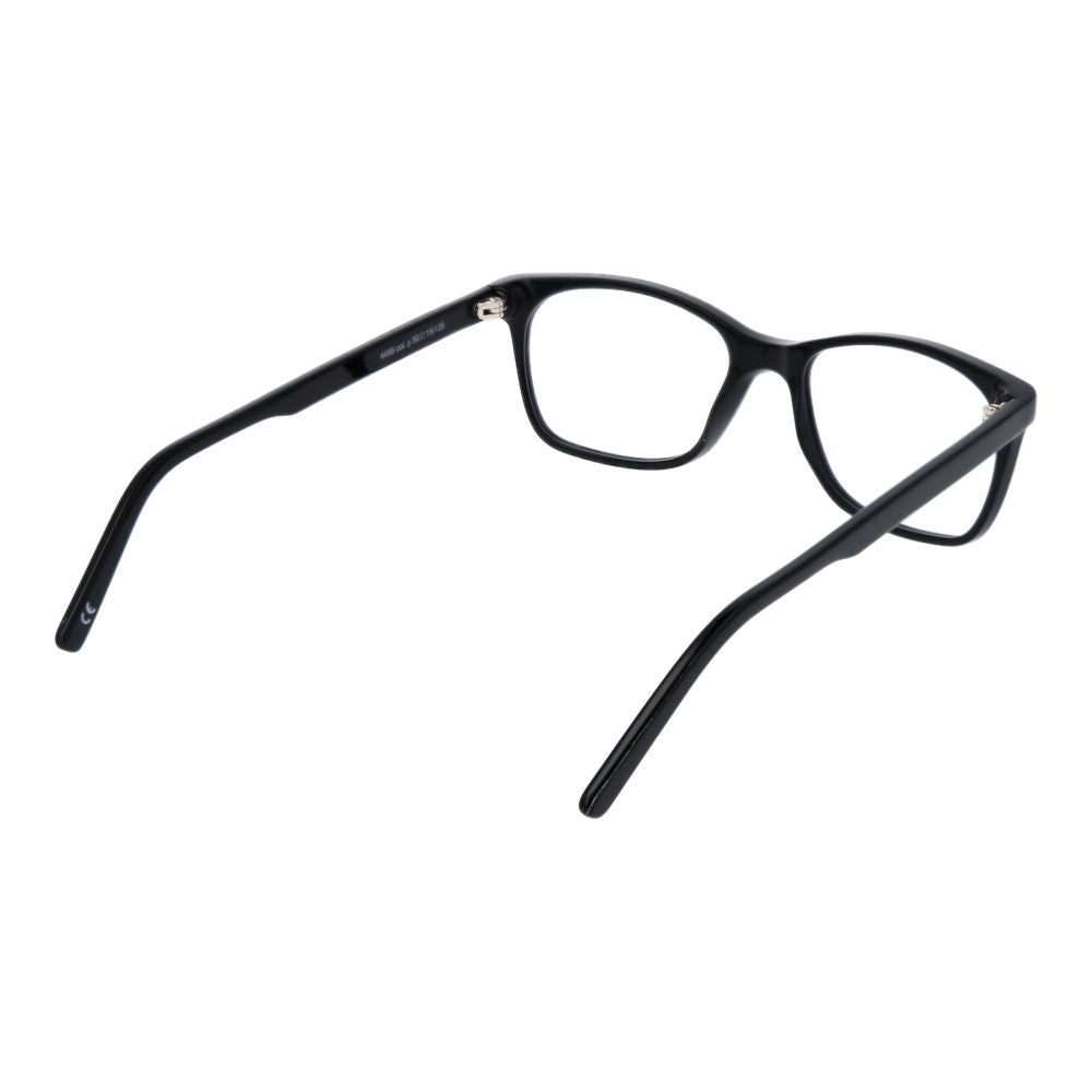 Andy Wolf Black Unisex Glasses Frame in acetate, full-rim style with demo lenses, ideal for reading. Includes branded case.