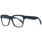 Yohji Yamamoto Blue Unisex Glasses Frame in acetate with full-rim square style and 55-16-145 size, featuring demo lenses in plastic.