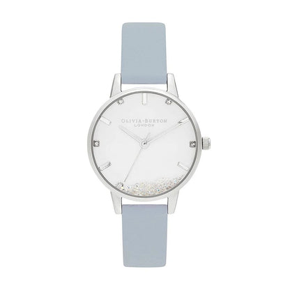 Olivia Burton Blue Artificial Leather Dress Watch