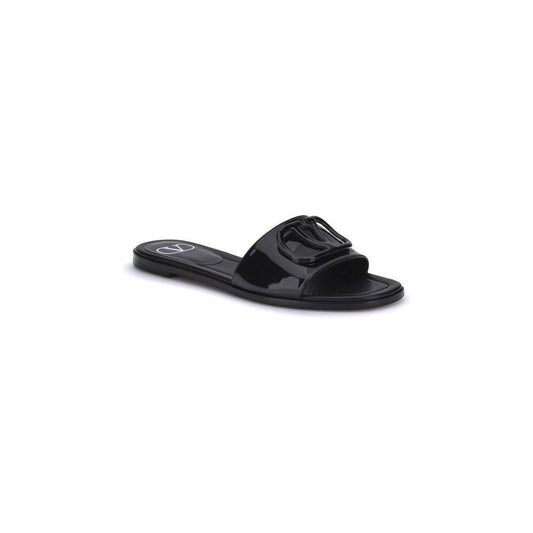 Valentino Garavani Patent leathe VLogo slide Sandals
