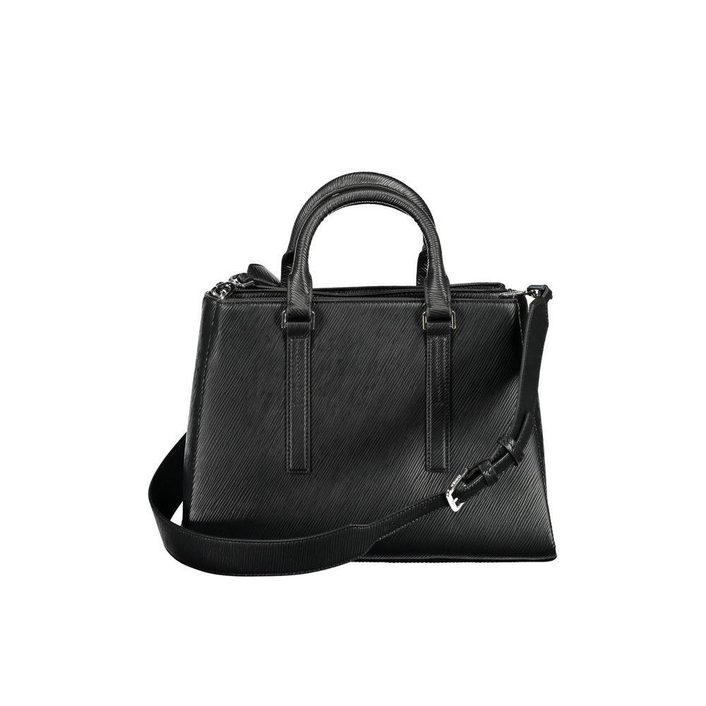Front view with bag zipped and handles upright.