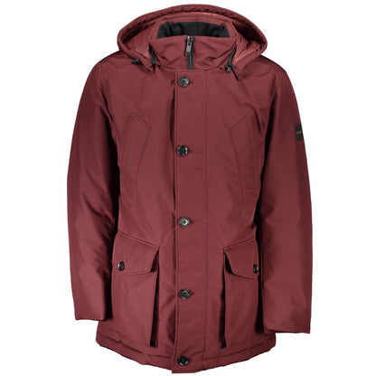 Hugo Boss Red Polyester Jackets & Coat