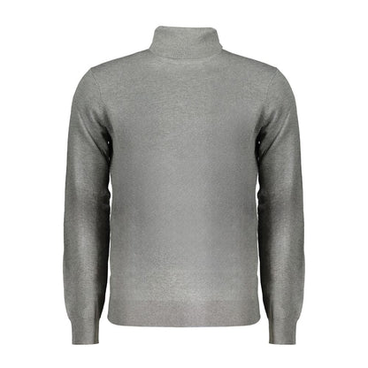 Norway 1963 Gray Polyester Sweater with turtleneck, long sleeves, and embroidery logo.