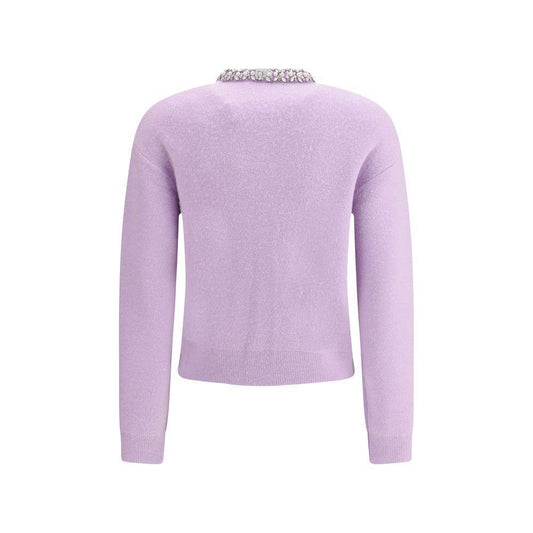 Self-Portrait Jeweled Cardigan SE-PF25085CLLILAC-M