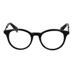 Alt Tag: Yohji Yamamoto Black Men Glasses Frame, round full-rim plastic, demo lenses, with a branded soft case, size 50-20-140.