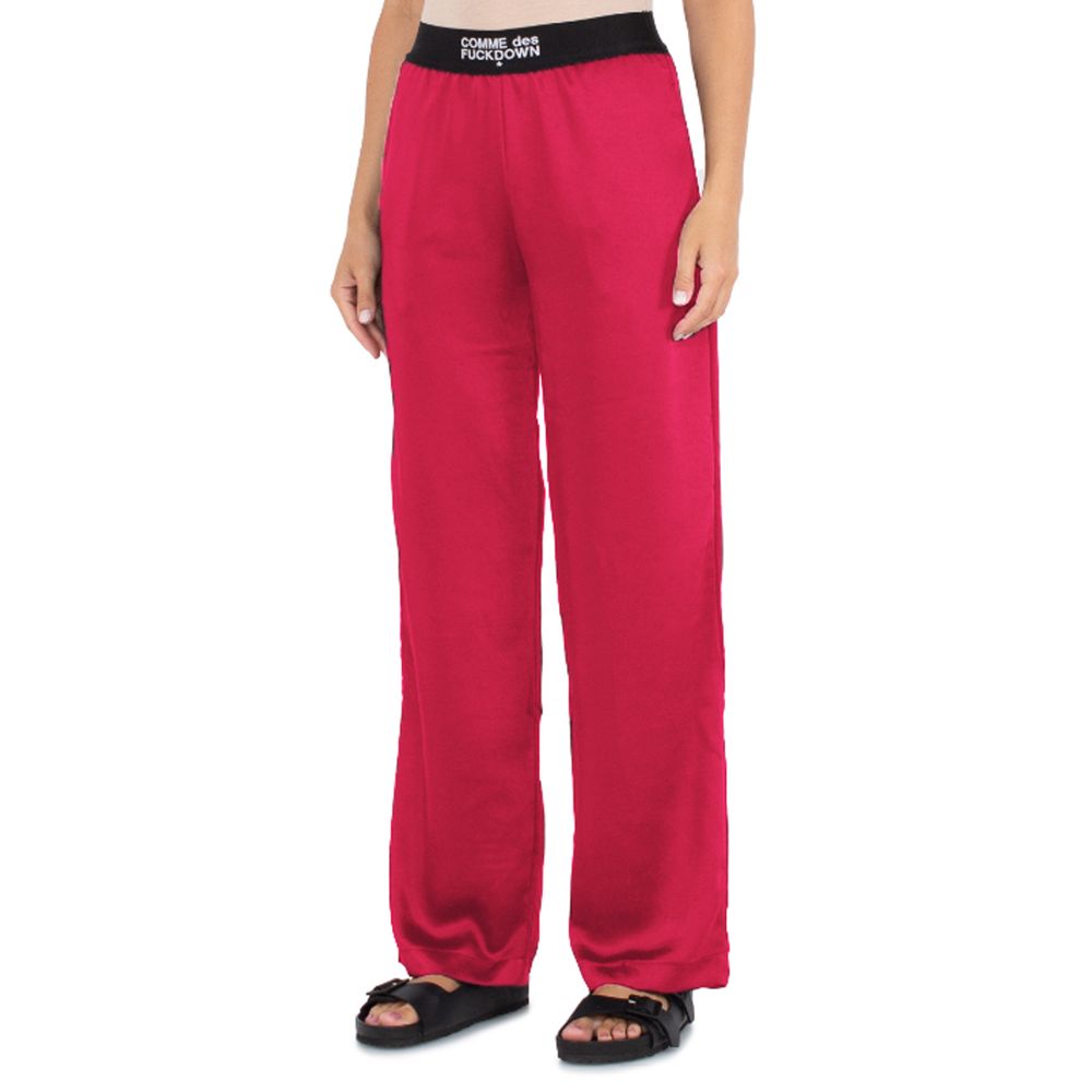 Comme Des Fuckdown Fuchsia Polyester Women Pants