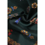 Dolce & Gabbana Green Medals Silk Square Foulard Scarf MS7544