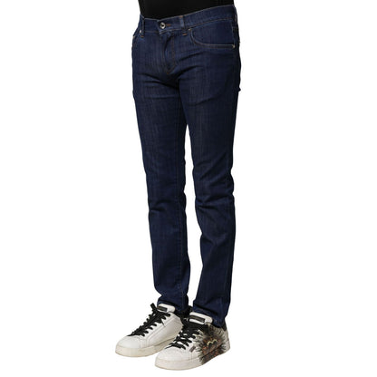 Dolce & Gabbana Blue Cotton Stretch Skinny Men Denim Jeans