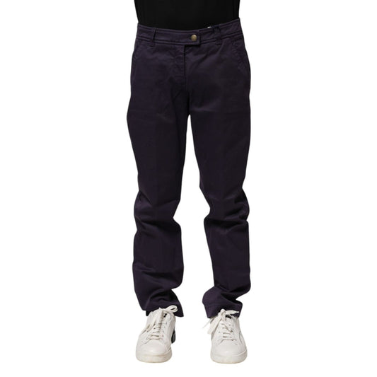 Incotex Dark Purple Mid Waist Casual Straight Pants PAN71689-44