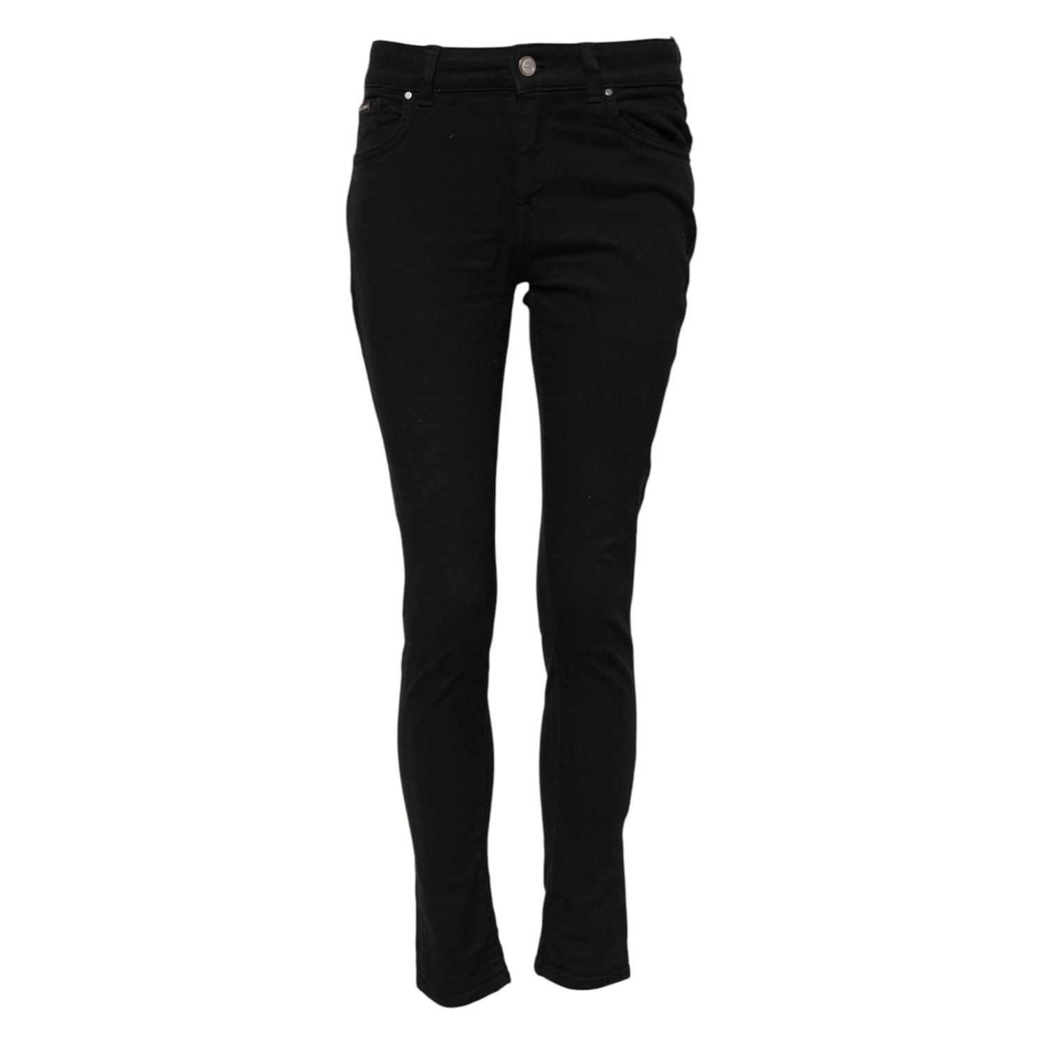 Dolce & Gabbana Black Cotton Skinny Mid Waisted Denim Jeans