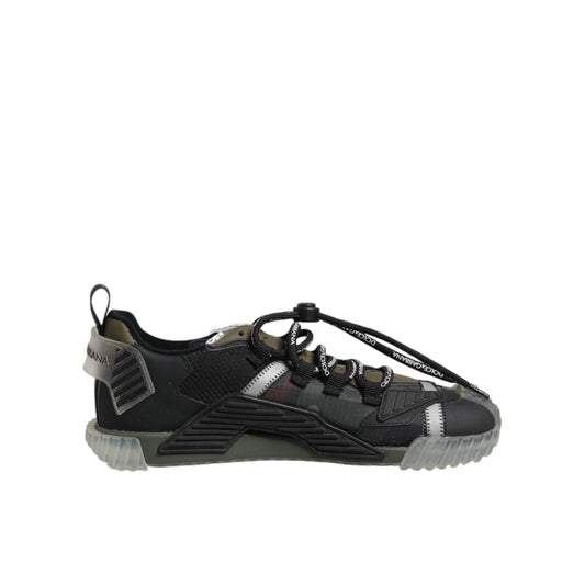 Dolce & Gabbana Black Lace Up Low Top NS1 Sneakers Shoes