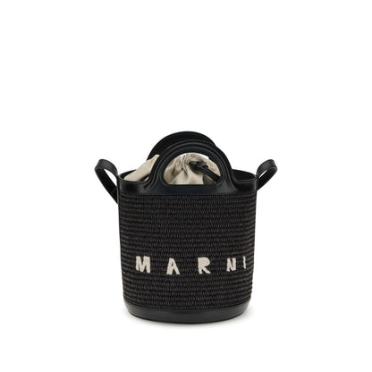 Marni Black Cotton Backet Bag