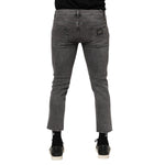 Dolce & Gabbana Gray Cotton Logo Plaque Men Denim Jeans PAN76349-46