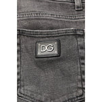 Dolce & Gabbana Gray Cotton Logo Plaque Men Denim Jeans PAN76349-46