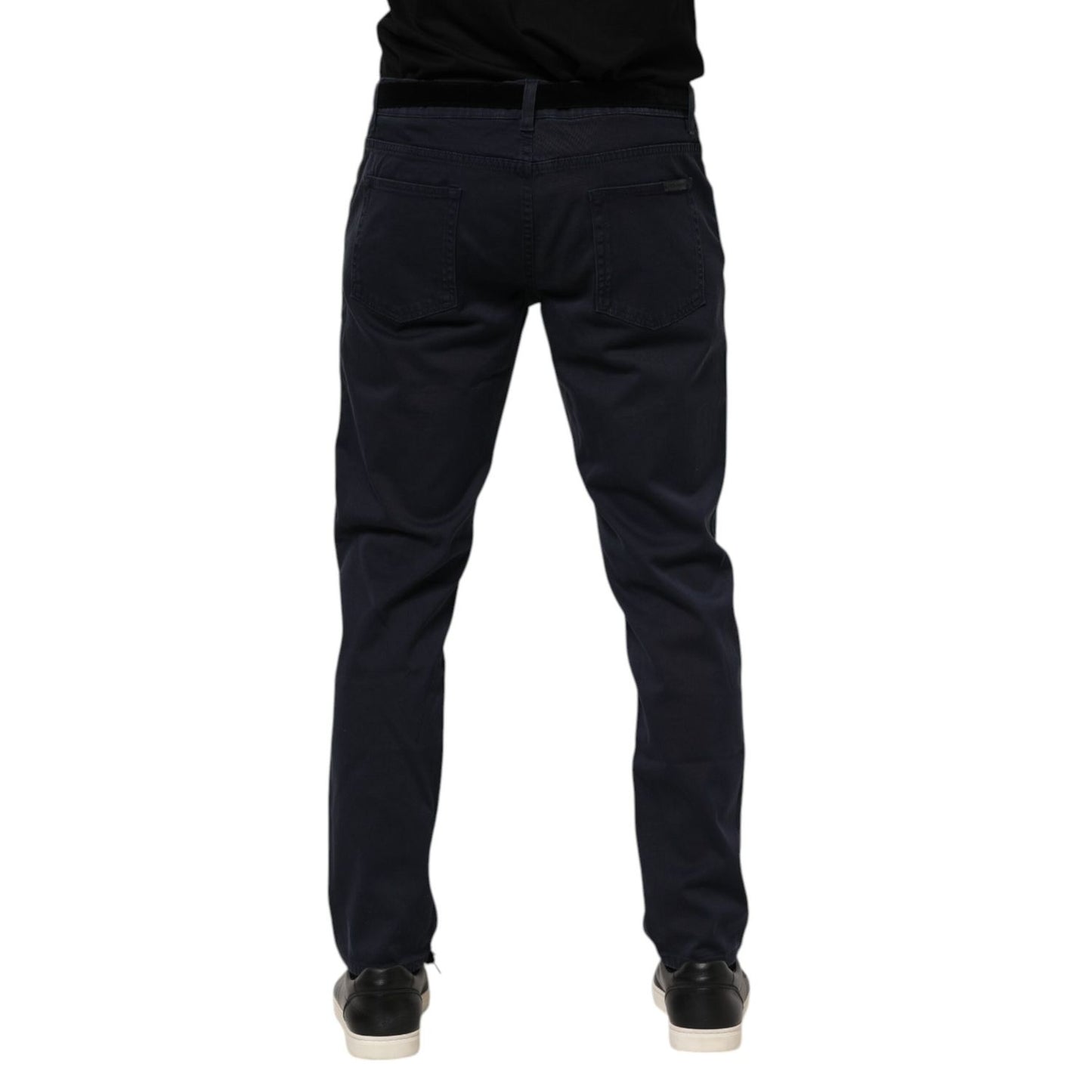 Dolce & Gabbana Blue Cotton Tapered Denim Jeans