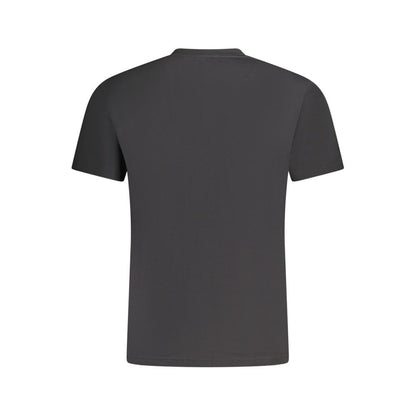 Vans Black Cotton T-Shirt, back view showing short sleeves and classic fit with crew neck, logo print not visible