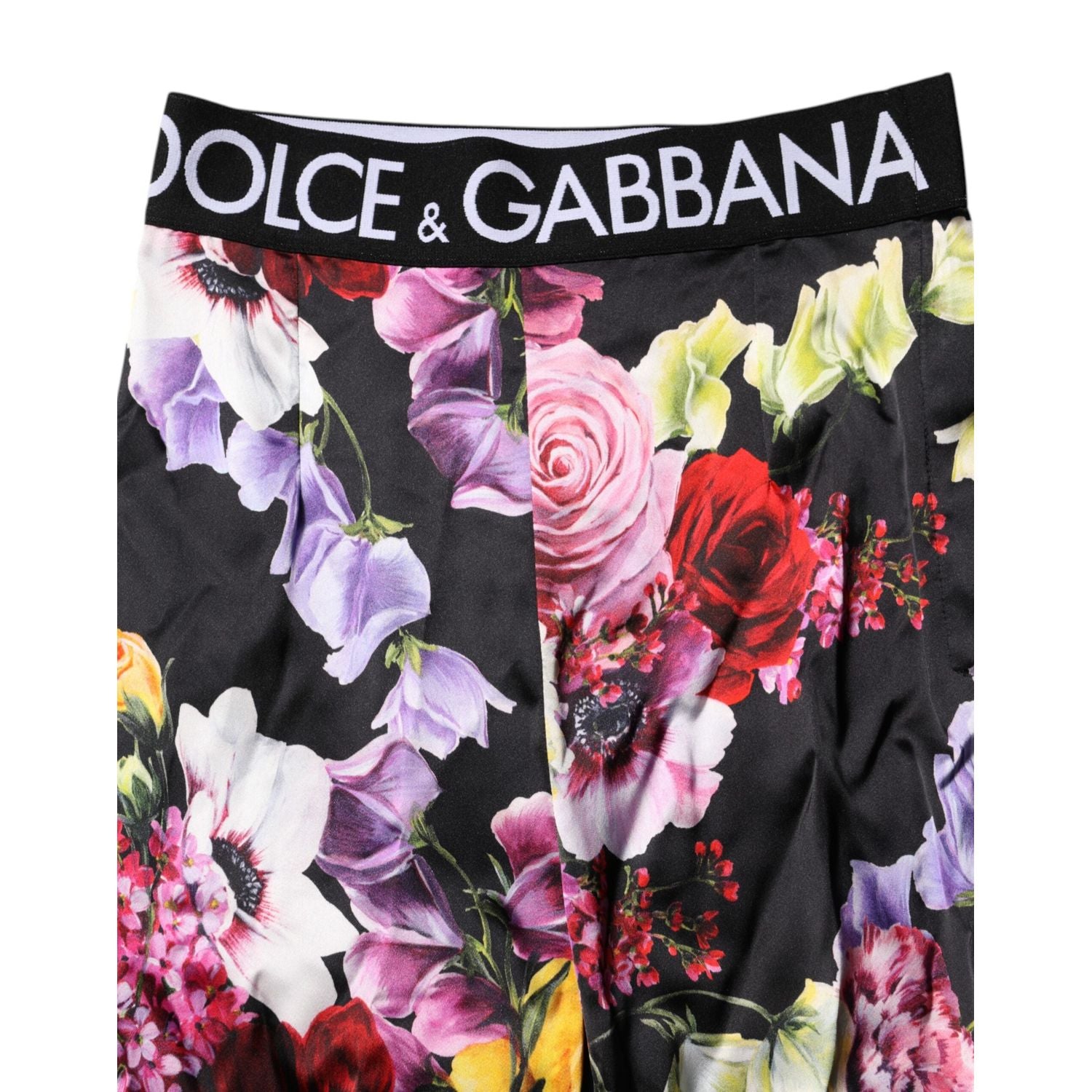 Dolce & Gabbana Multicolor Floral Legging Stretch Waist Pants