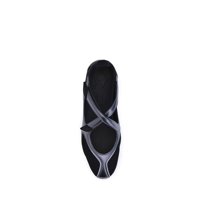 The Attico Black Polyethylene Ballet Flats
