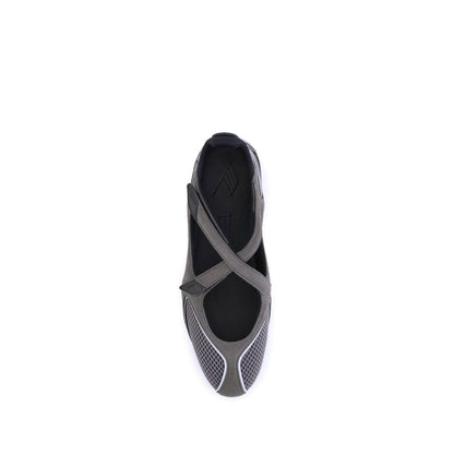 The Attico Gray Polyethylene Ballet Flats