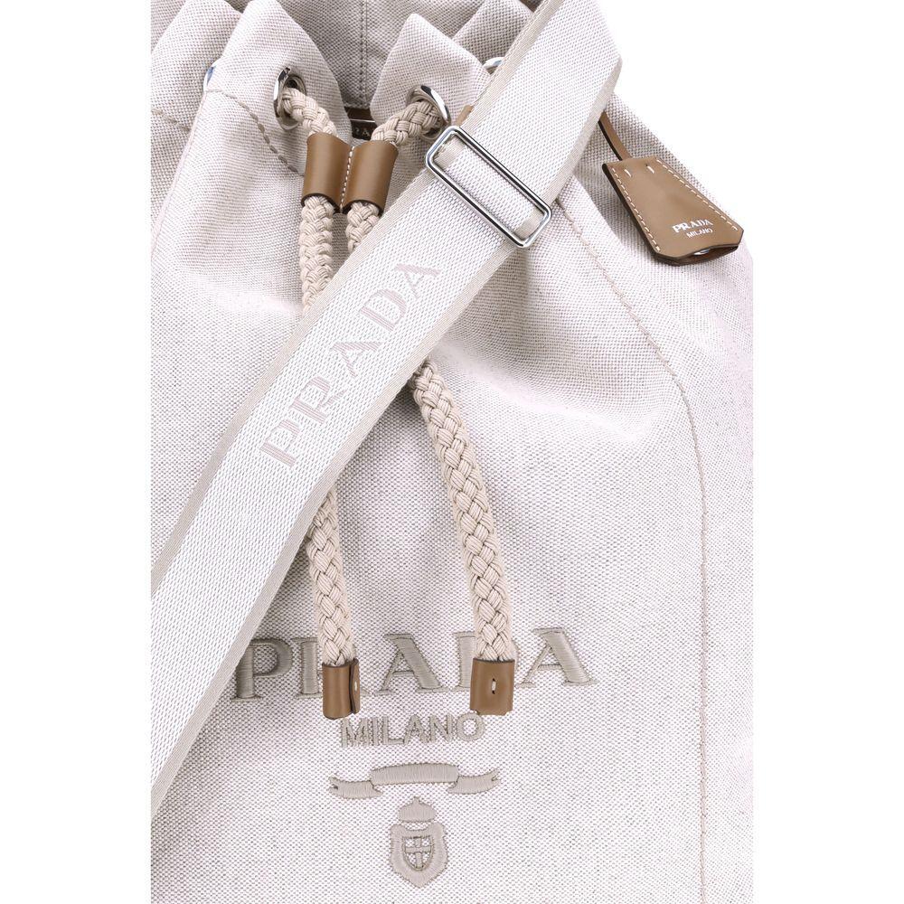 Prada Linen Bucket Bag PR2VY011VOOO2CX9F0018BB