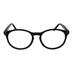 Guess Black Unisex Glasses Frame in acetate, round style, full-rim, with demo lenses. Size: 49-17-140. Includes case.