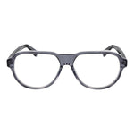 Guess Gray Men Glasses Frame in grey acetate aviator style with demo lenses, full-rim, 56-14-145 size, includes branded case.