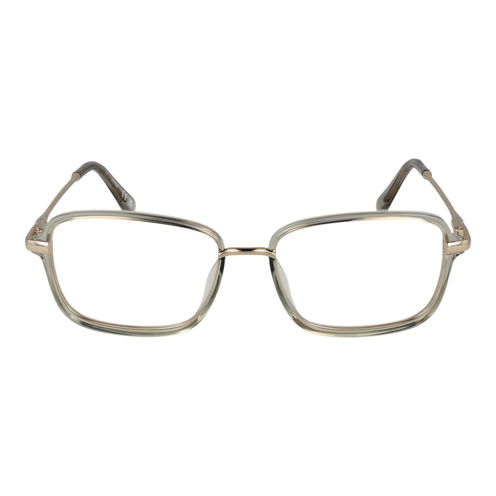 Guess Gray Men Glasses Frame, rectangle style with stainless steel full-rim, 54-17-145, includes branded case.
