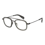 Yohji Yamamoto Gray Men Glasses Frame in plastic aviator style with full-rim design.