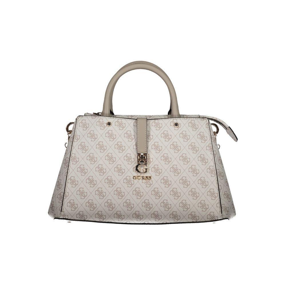 Front view with bag zipped and handles upright.