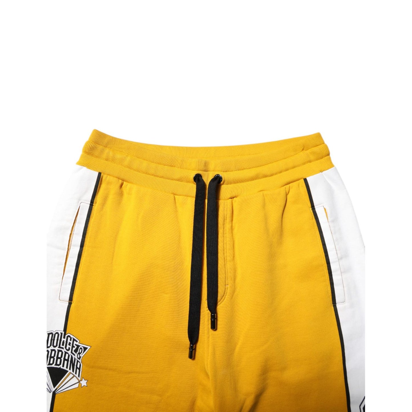 Dolce & Gabbana Yellow 100% Cotton Sweatpants Jogger Pants