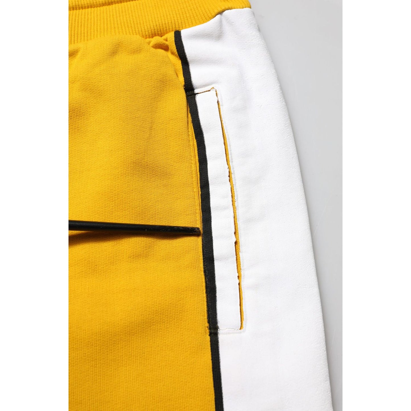 Dolce & Gabbana Yellow Cotton Logo Sweatpants Jogger Pants PAN76384-48