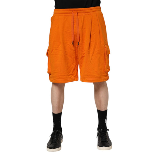 Dolce & Gabbana Orange Cotton Men Casual Cargo Bermuda Shorts PAN76426-50