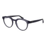 Guess Gray Men Glasses Frame in full-rim round style, grey acetate material, 49-20-145 size with demo lenses, includes branded case.