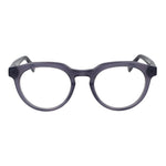 Guess Gray Men Glasses Frame in full-rim round acetate design with demo plastic lenses, featuring a spring hinge, size 49-20-145.