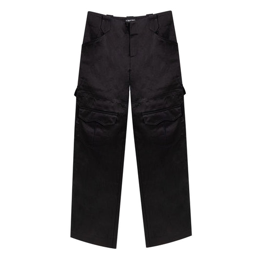 Tom Ford Black Viscose Cargo Pant TO-9309676-IT38|XS