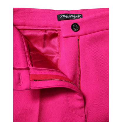 Dolce & Gabbana Fuchsia Pink HighWaist Tapered Trouser Pants