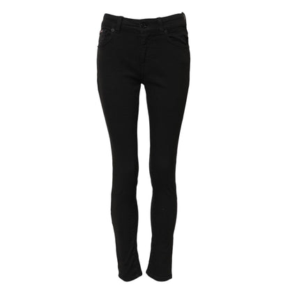 Dolce & Gabbana Black Cotton Skinny Mid Waist Denim Jeans