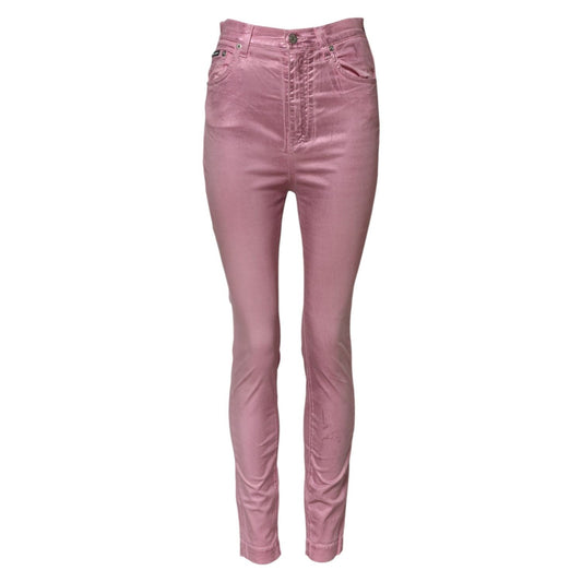 Dolce & Gabbana Pink GRACE High Waisted Skinny Denim Jeans PAN75986-40
