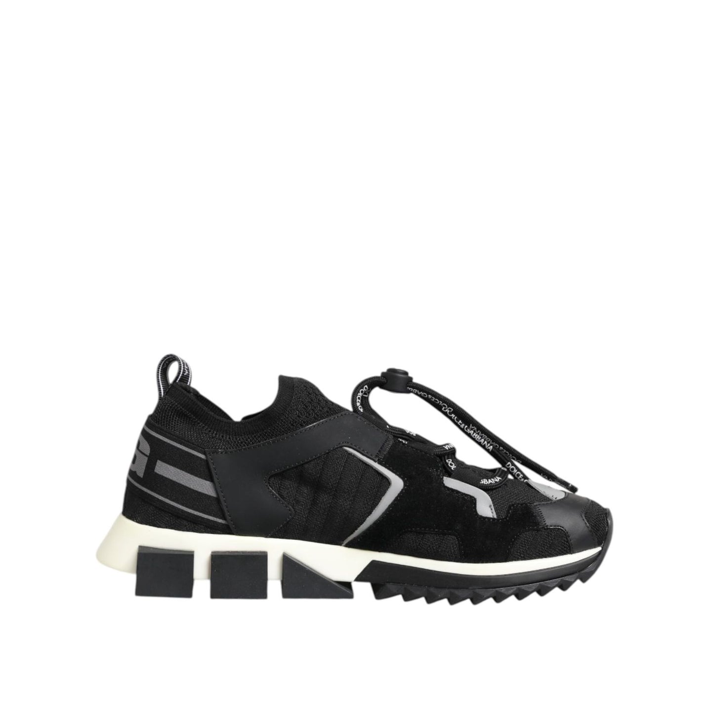 Dolce & Gabbana Black White Logo Sorrento Sneakers Shoes