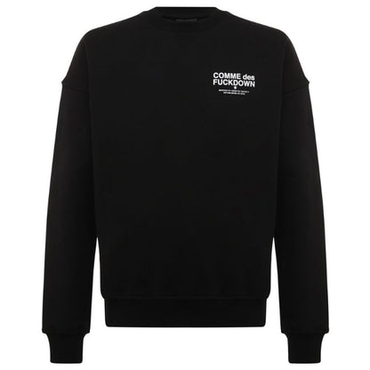 Comme Des Fuckdown Black Cotton Men's Crewneck Sweater